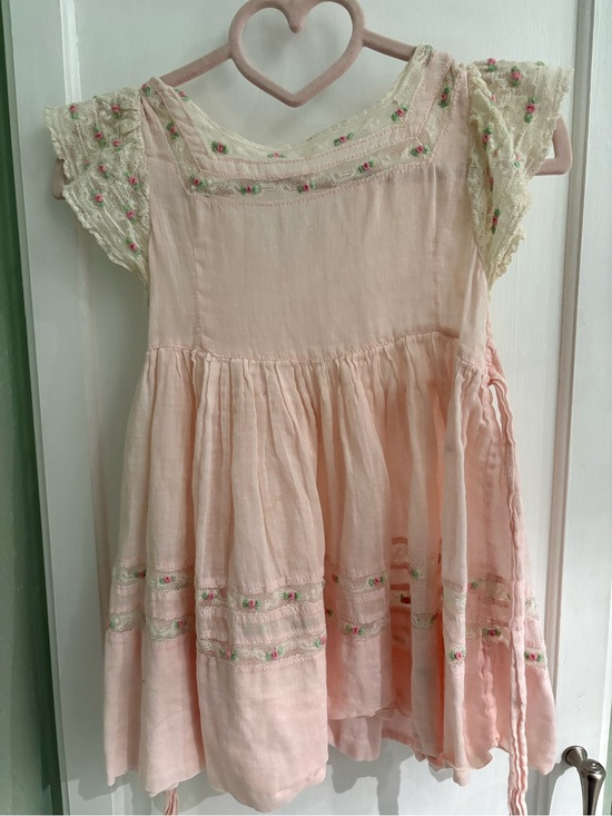 Vintage Other - Vintage Baby-Pink Embroidered Dress